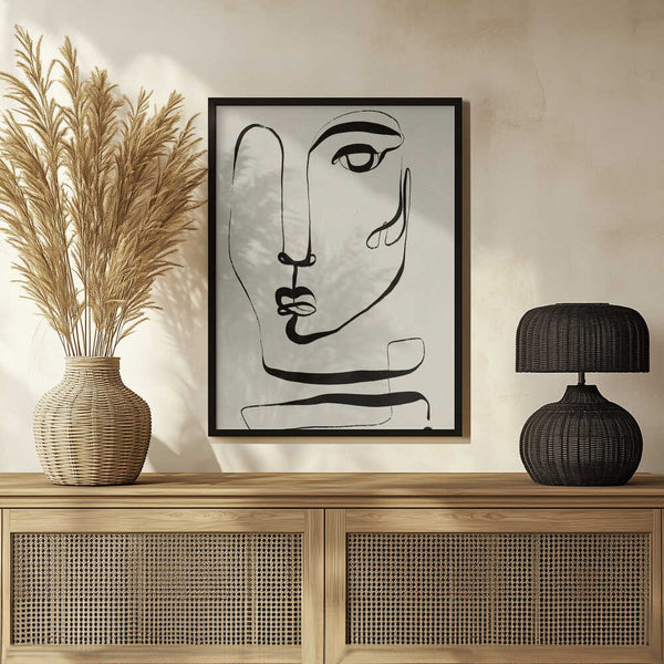 Tablou înramat „La Visage” de Treechild