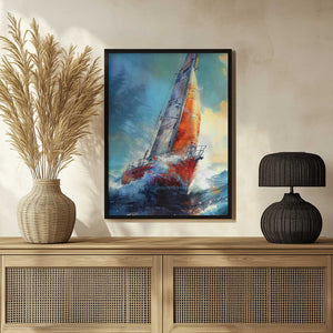 Tablou înramat „Yacht racing sport art 30” de Justyna Jaszke