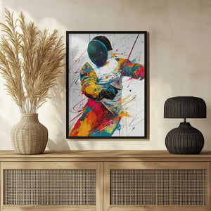 Tablou înramat „Fencing sport art #fencing #sport” de Justyna Jaszke