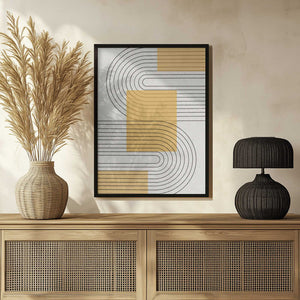 Tablou înramat „Curved Harmony” de THE MIUUS STUDIO
