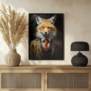 Tablou înramat „Fox hipster” de Justyna Jaszke