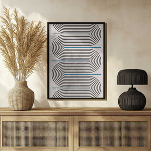 Tablou înramat „Curved Lines Harmony” de THE MIUUS STUDIO