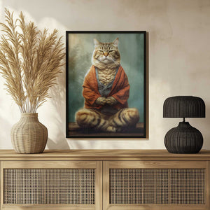 Tablou înramat „Cat yoga 1” de Justyna Jaszke