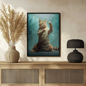 Tablou înramat „Cat yoga 4” de Justyna Jaszke