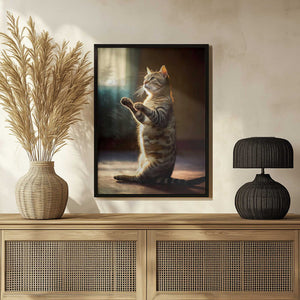 Tablou înramat „Cat yoga 6” de Justyna Jaszke