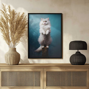 Tablou înramat „Cat yoga 8” de Justyna Jaszke