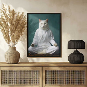 Tablou înramat „Cat yoga 11” de Justyna Jaszke