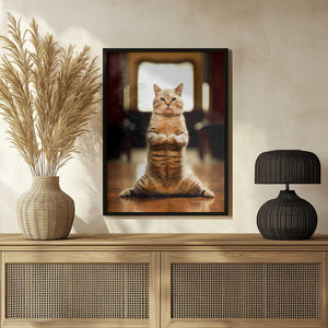 Tablou înramat „Cat yoga 12” de Justyna Jaszke