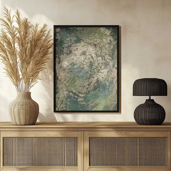 Tablou înramat „The Emerald Scorch” de Anete Purina-Purite