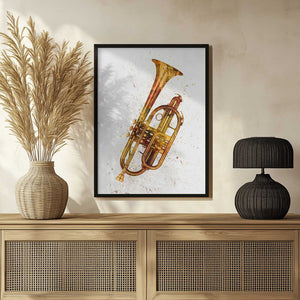 Tablou înramat „Cornet Abstract Watercolor” de Michael Tompsett
