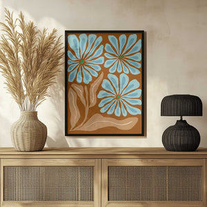 Tablou înramat „Amber Blooms” de Miho Art Studio