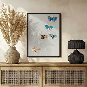 Tablou înramat „Five Butterflies” de Odilon Redon