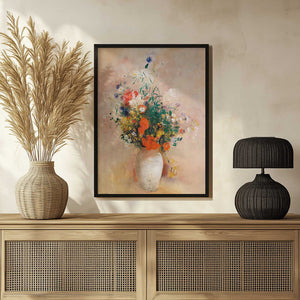 Tablou înramat „Vase of Flowers” de Odilon Redon