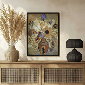 Tablou înramat „Etruscan Vase With Flowers” de Odilon Redon