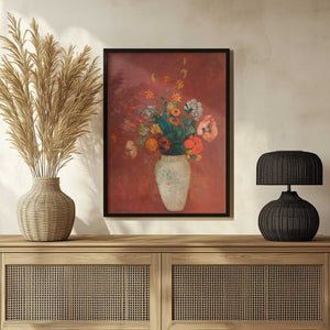 Tablou înramat „Bouquet In a Chinese Vas” de Odilon Redon