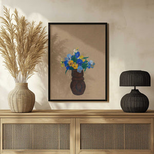 Tablou înramat „Pansies” de Odilon Redon