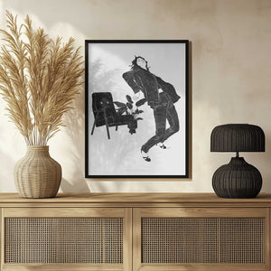 Tablou înramat „Jlr Dancingathome6 Blackandwhite Copy” de Jenny Liz Rome