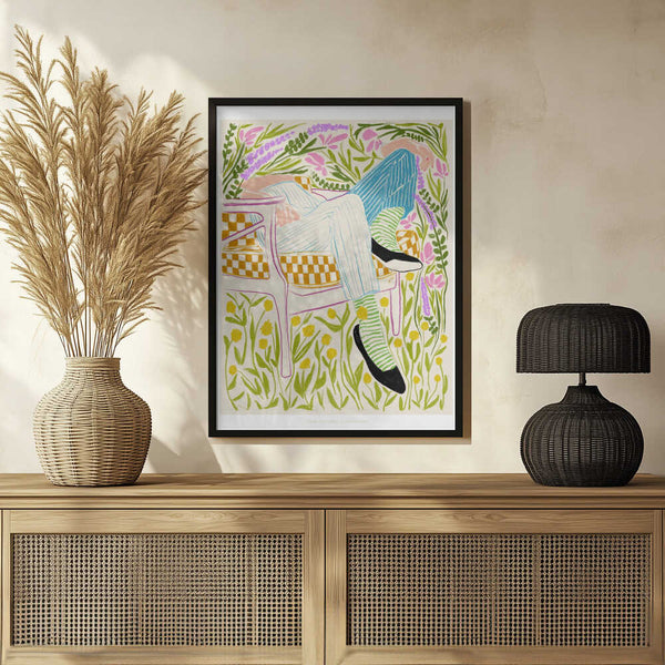 Tablou înramat „Jlr Quiet in the garden 2” de Jenny Liz Rome