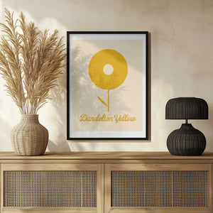 Tablou înramat „Pandc Dandelionyellow Copy” de Jenny Liz Rome