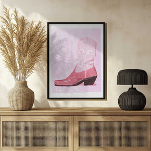 Tablou înramat „P&amp;c Cowgirlboot” de Jenny Liz Rome