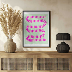 Tablou înramat „Pandc Pinksnake Copy” de Jenny Liz Rome