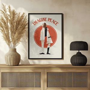 Tablou înramat „Imagine Peace Minimalist” de Retrodrome