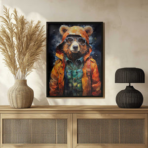 Tablou înramat „Bear Watercolor Animal Art (3)” de Justyna Jaszke