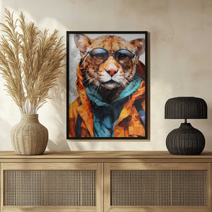 Tablou înramat „Cheetah Watercolor Animal Art” de Justyna Jaszke