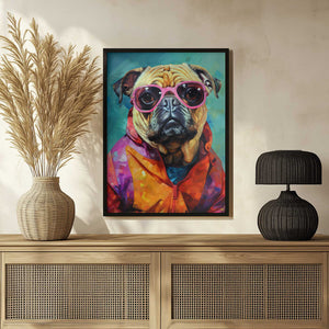 Tablou înramat „Dog Watercolor Animal Art” de Justyna Jaszke