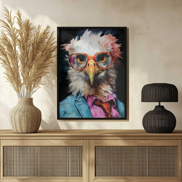 Tablou înramat „Dove Watercolor Animal Art” de Justyna Jaszke