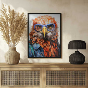 Tablou înramat „Eagle Watercolor Animal Art (1)” de Justyna Jaszke