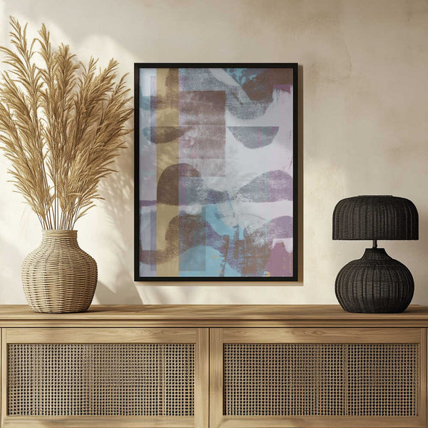 Tablou înramat „Abstract Shapes In Warm Pastel Colors  0010” de Dina Dankers