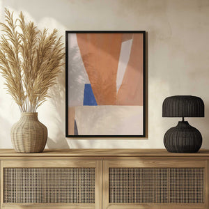 Tablou înramat „Warm Earth Tones And Bold Geometric Shapes” de Little Dean