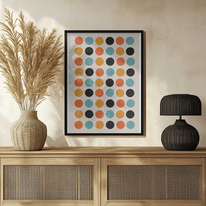 Tablou înramat „Retro Dot Delight” de THE MIUUS STUDIO