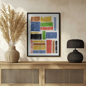 Tablou înramat „Color Block Harmony” de THE MIUUS STUDIO
