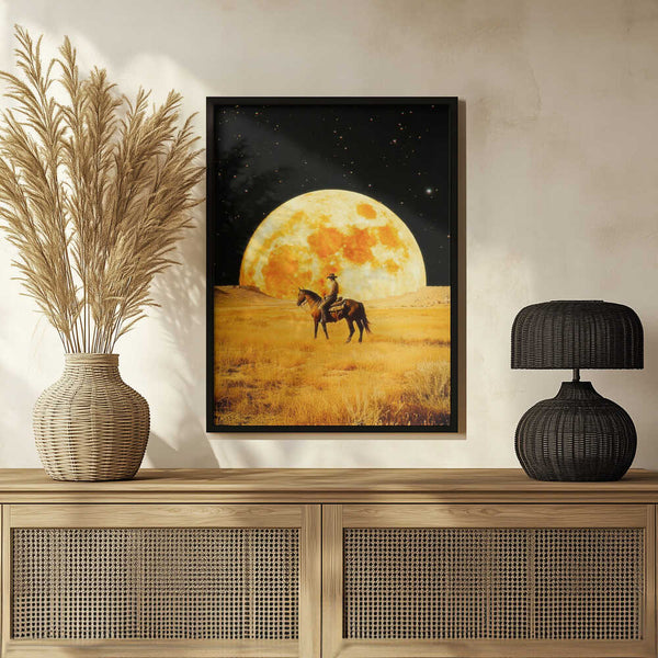 Tablou înramat „Lunar Cowboy” de Taudalpoi