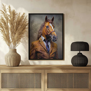 Tablou înramat „Elegant Horse Animal Art” de Justyna Jaszke