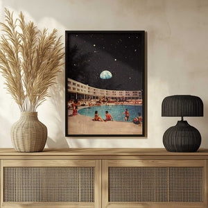 Tablou înramat „Lunar Pool” de Taudalpoi