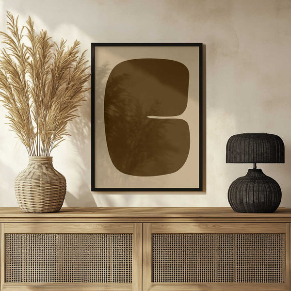 Tablou înramat „Bold Brown Form” de Treechild