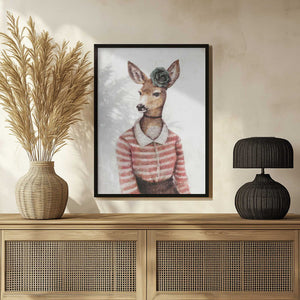 Tablou înramat „A Deer With A Human Body Shape” de Mike Koubou