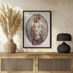 Tablou înramat „Tattooed Boxer Pup” de Mike Koubou