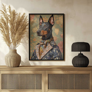 Tablou înramat „The Distinguished Doberman” de SHANDU