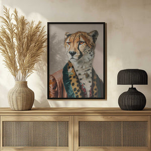 Tablou înramat „Sir Cheetah In Vintage Clothing” de SHANDU