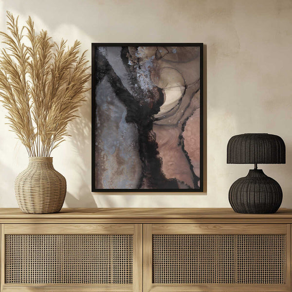 Tablou înramat „Organic Shapes with Earthy Tones” de uplusmestudio