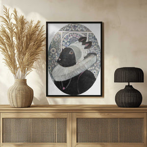Tablou înramat „Regal Rabbit Portrait” de Karenina Fabrizzi