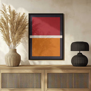 Tablou înramat „Red and Orange Blocks” de Vitor Costa