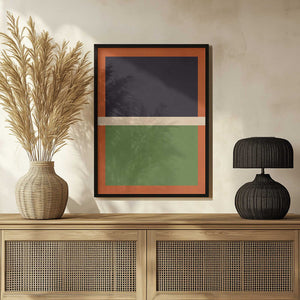Tablou înramat „Bold Geometric Blocks” de Vitor Costa