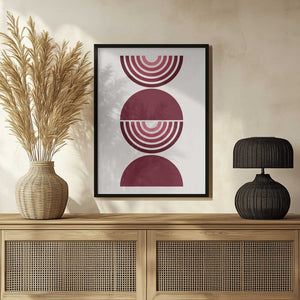 Tablou înramat „Red Symmetry Layers” de Vitor Costa