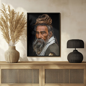 Tablou înramat „Portrait of a Sadhu...” de Rakesh J.V