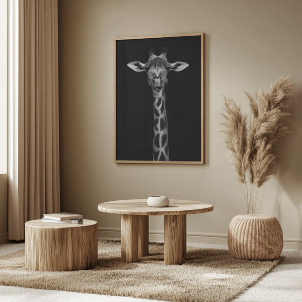 Tablou înramat „Giraffe Portrait” de WildPhotoArt